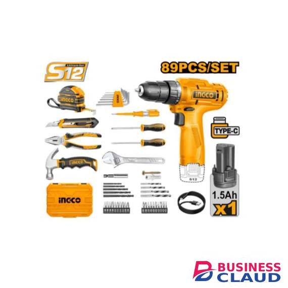 Ingco HKTHP10891 12V 89 PCS Tool Set