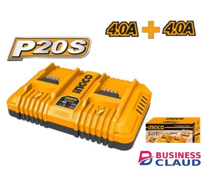 Ingco FCLI2082 20V LI-ION 2-Port Battery Charger