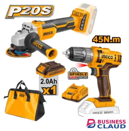 Ingco CKLITM1 5 PCS 20V Cordless Combo Set