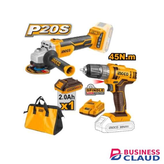 Ingco CKLITM1 5 PCS 20V Cordless Combo Set