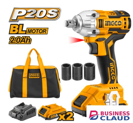 Ingco CIWLI2001 20V LI-ION 300Nm Cordless Impact Wrench