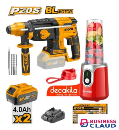 Ingco COSLI23014 20V LI-ION Cordless Rotary Hammer Combo