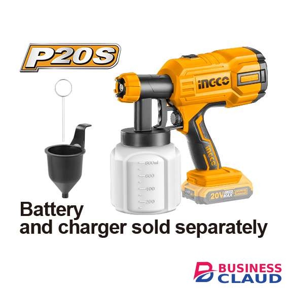Ingco CSGLI2001 LI-ION 20V Cordless Spray Gun