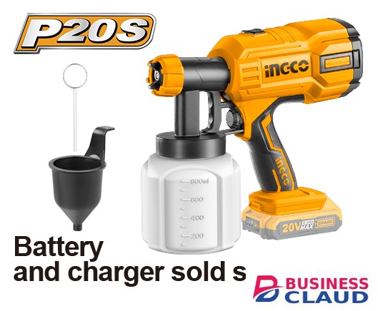 Ingco CSGLI2001 LI-ION 20V Cordless Spray Gun