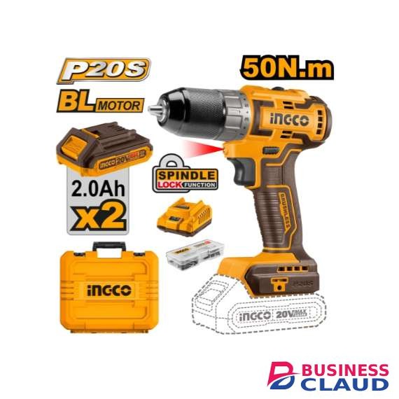 Ingco CIDLI20508 20V 50Nm Cordless Brushless Impact Drill