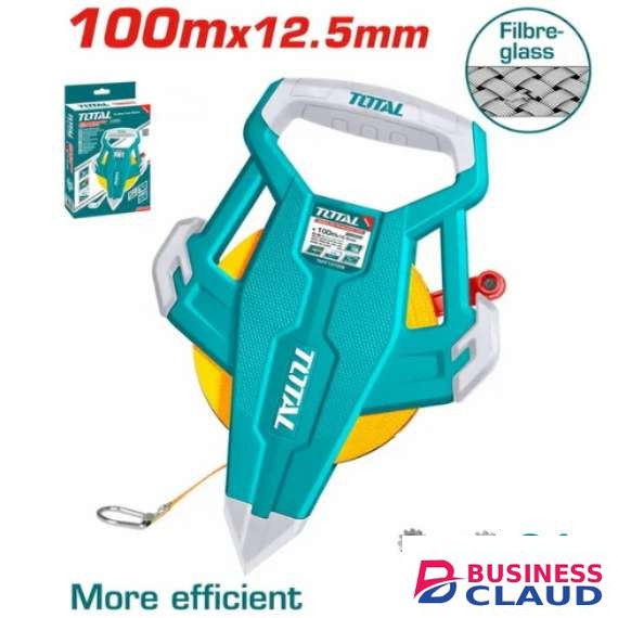 Total TMTF131006 100mx12.5mm Fibre glass measuring tape