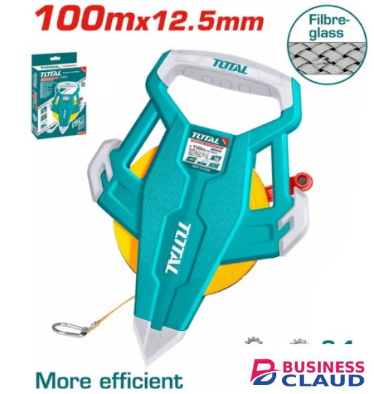 Total TMTF131006 100mx12.5mm Fibre glass measuring tape