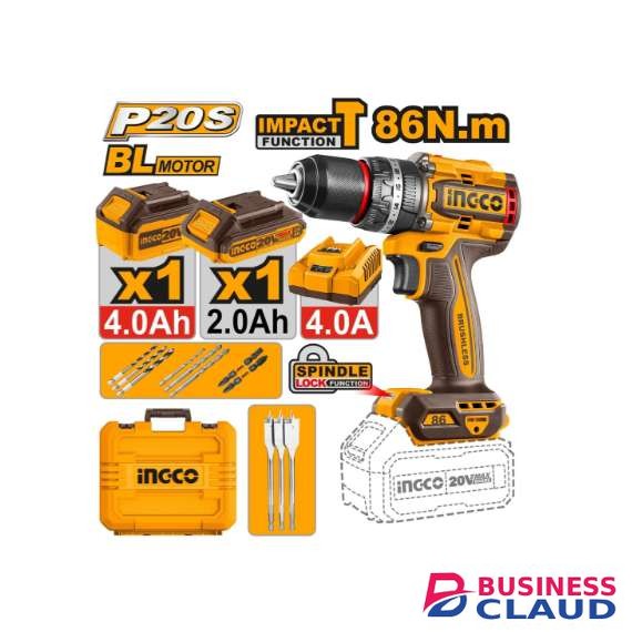 Ingco CIDLI20868 86NM Brushless Cordless Impact Drill