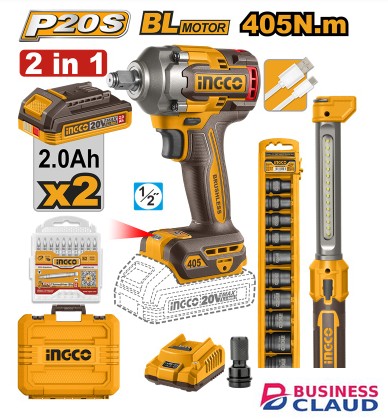 Ingco COSLI23056 2PCS Cordless Combo Kit