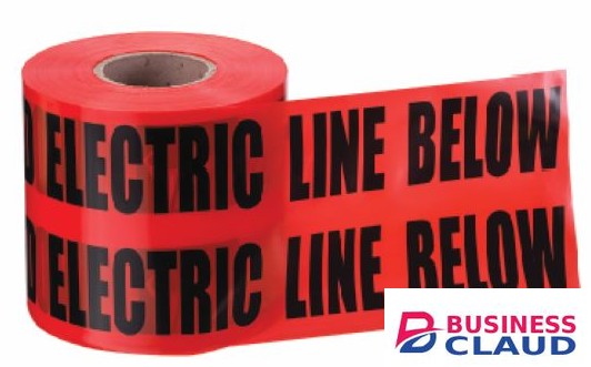 Sunpower 15Cm X 300M Non Adhesive Red With Black Electric Line Warning Tape