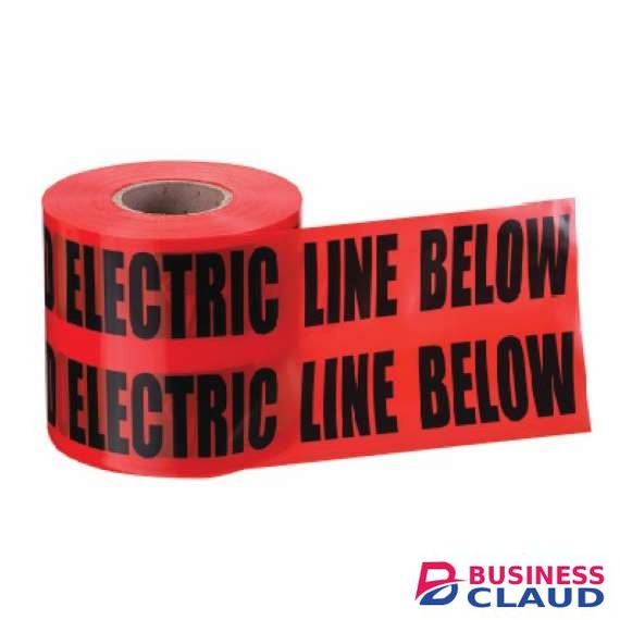 Sunpower 15Cm X 300M Non Adhesive Red With Black Electric Line Warning Tape
