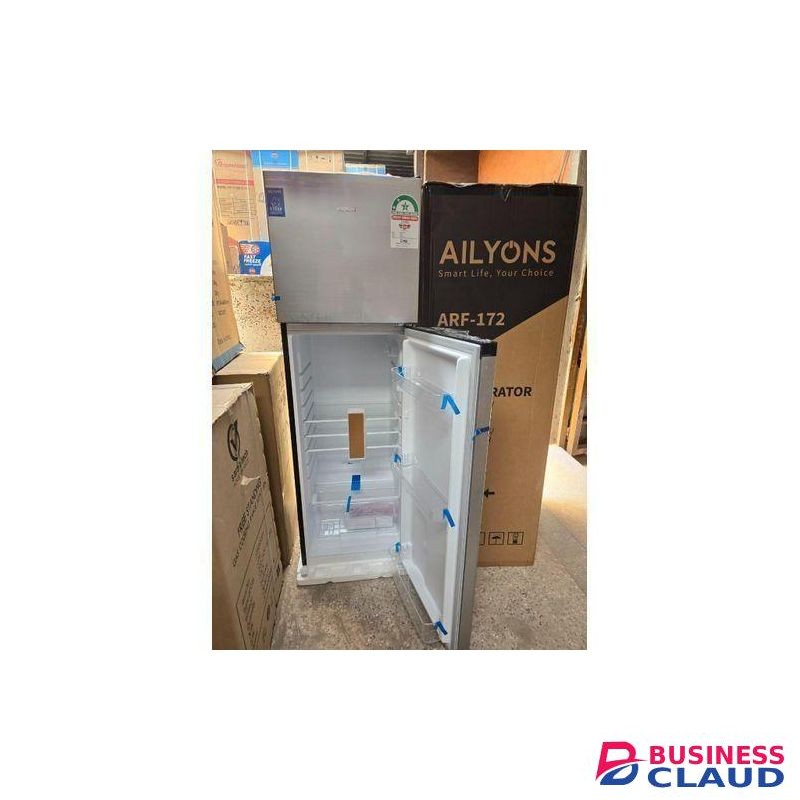 AILYONS Double Door Refrigerator/Fridge Top Mounted Freezer, 168L
