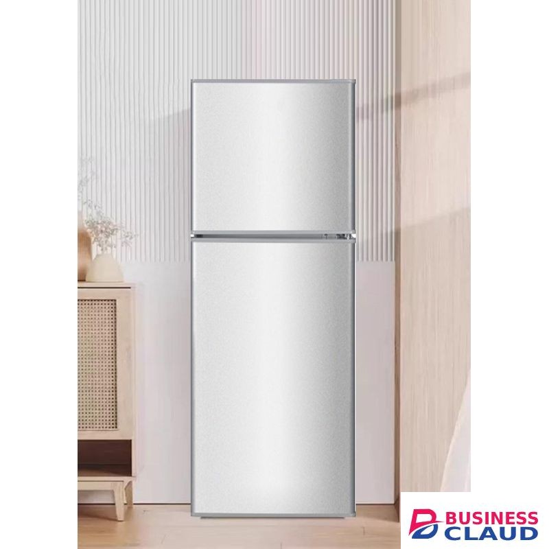 Hifinit European Brand Fridge 138Liters Double Doors Refrigerator Direct Cool Freezer Energy Saving RF138L-Silver (15 MONTHS WRTY)