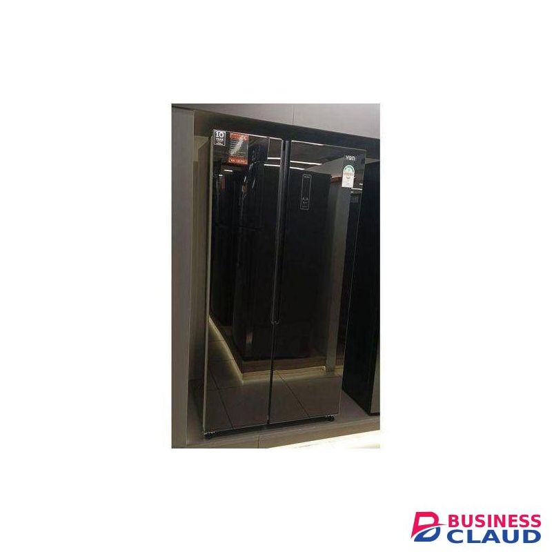 VON 429L Side By Side Refrigerator – Smart No Frost Cooling (Black Mirror Glass)