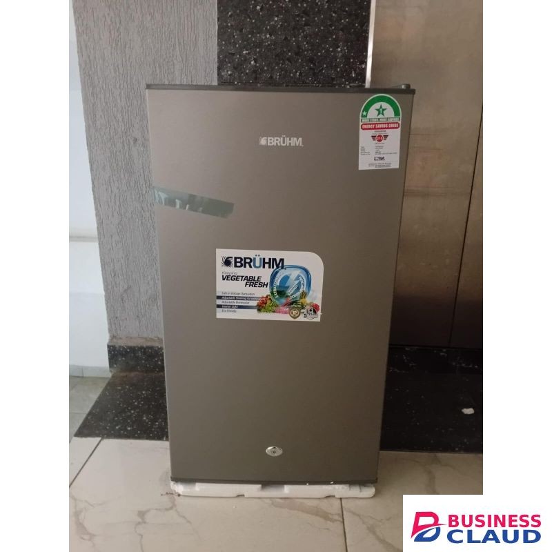 Bruhm Single Door Refrigerator, 90L - Silver