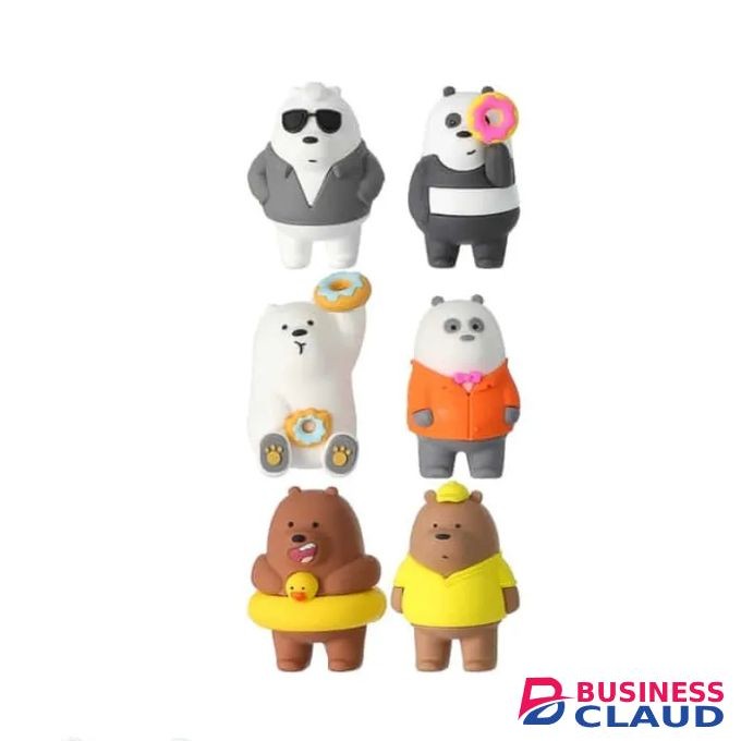 Miniso We Bare Bears Collection Summer Series 3D Fridge Magnets Blind Box