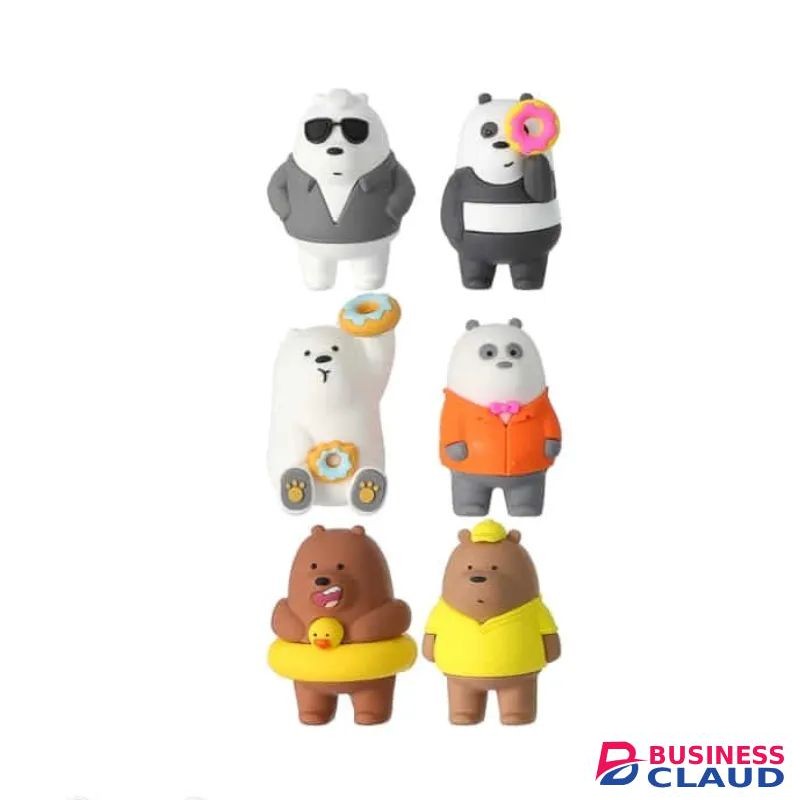 Miniso We Bare Bears Collection Summer Series 3D Fridge Magnets Blind Box