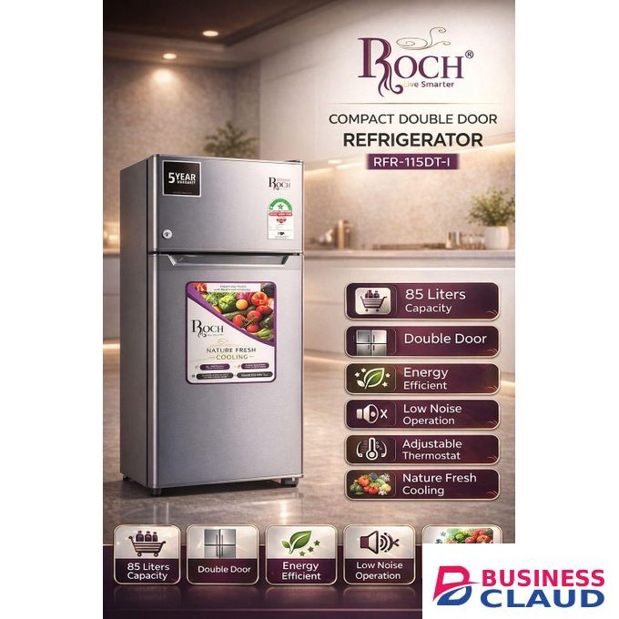 Roch 90ltrs double door RFR-115 dt-1 refrigerator