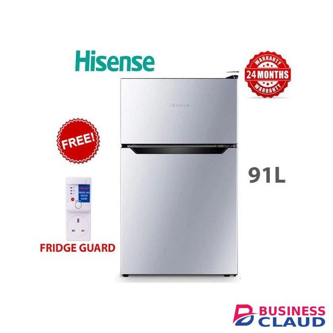 Hisense Refrigerator 91 Liters – Double Door, Energy Efficient,SILVER(2YRS WARRANTY)