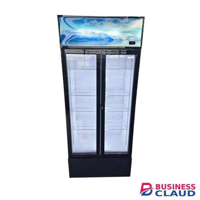 TLAC 568L Side-by-Side Showcase Refrigerator – Glass Doors, Commercial Display BLACK