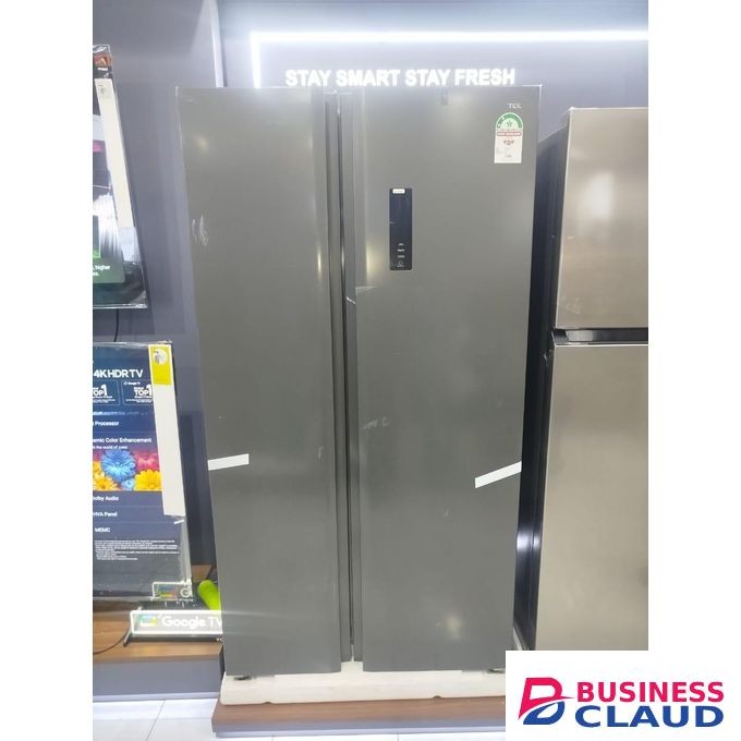 TCL Side By Side Refrigerator 492l, with Inverter Technology, Dark Grey (1YR WRTY)