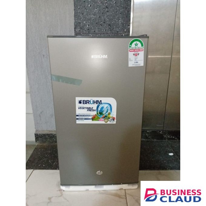 Bruhm Single Door Refrigerator, 90L - Silver (1YR WRTY)