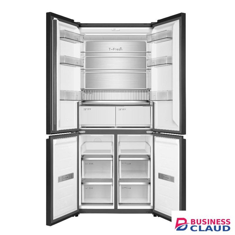 TCL 4 Door Refrigerator 480L, with No Frost Technology and Inverter Technology, Dark Grey (1YR WRTY)