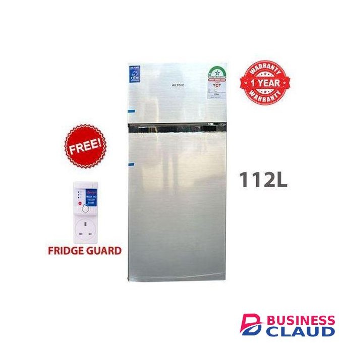 AILYONS Refrigerator Double Door 115L (model:ARF-112) With Free Guard