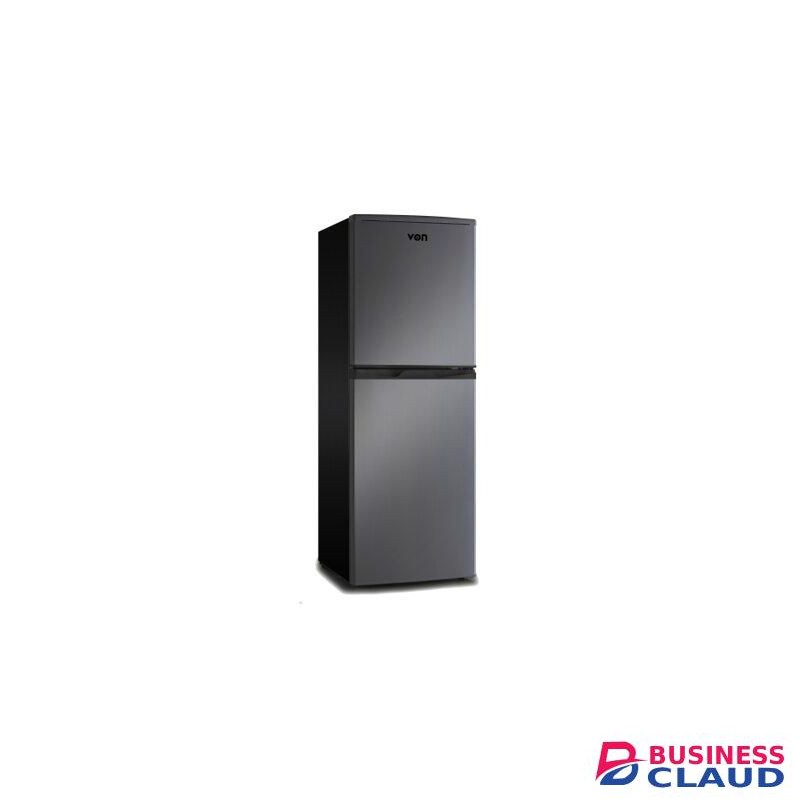 VON VRT-196DRHX Double Door 195L Direct Cool Refrigerator with Interior lighting, Ice and egg tray provided - Inox