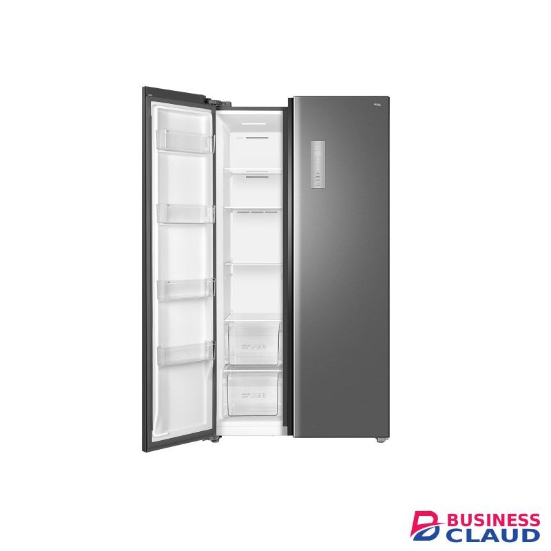 TCL Side By Side Refrigerator 430L, with Inverter Technology, Dark Grey (1YR WRTY)