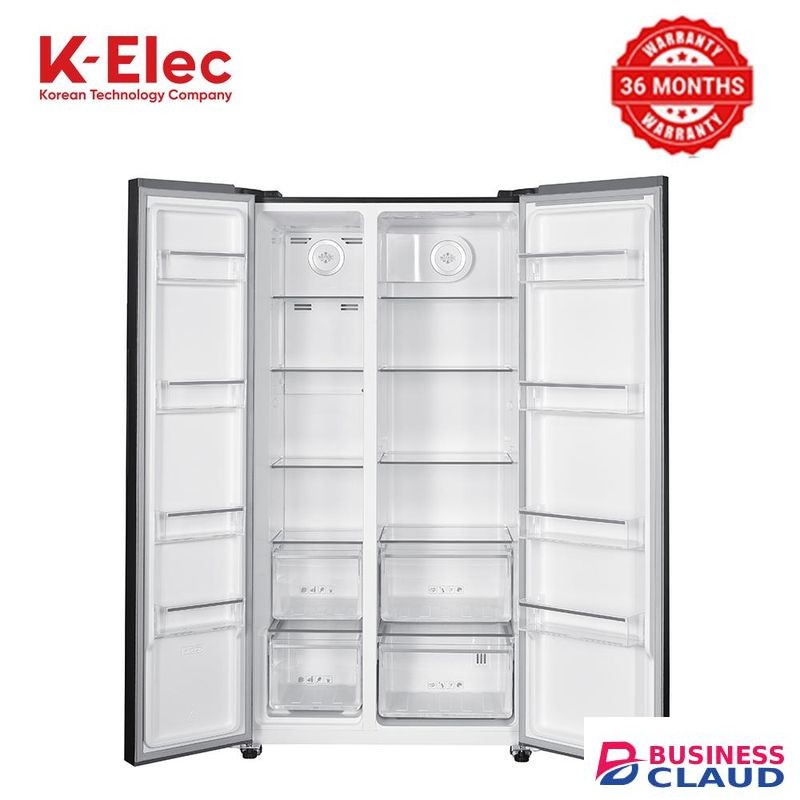 K-Elec 532L Side-By-Side, Total No Frost Black Refrigerator (Model No - KR86-SS-NFS-KBI) - (36Months Warranty)