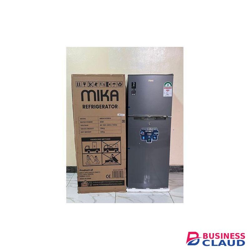 138L Double Door Refrigerator Top Mounted Freezer 2 Star Energy Rating Direct Cool Deodorizer-Smell Buster - INOX LINE BRUSH