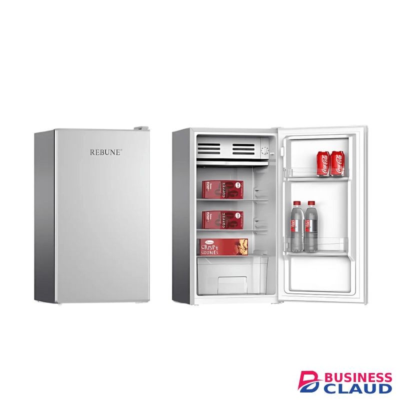 Rebune RE-BC-90S - PCM Silver Single Door Refrigerator, 90L, Silver (2YRs WRTY)