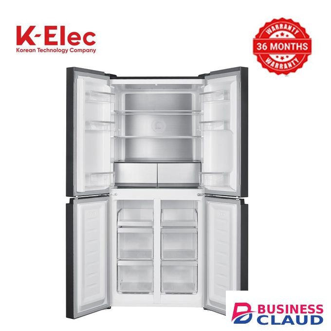 K-Elec 466L Multi-Door No Frost Refrigerator (Model No - KR79-MD-NFC) - Black (36 Months Warranty)