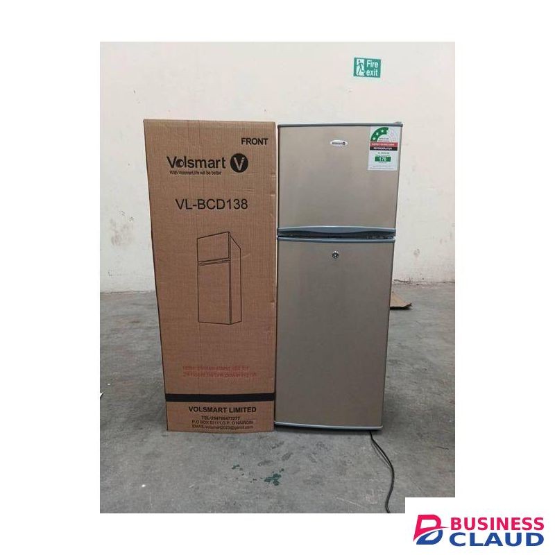 VOLSMART 138Litres Double Door Fridge WITH FRIDGE GUARD AND EXTENSION AS GIFTS