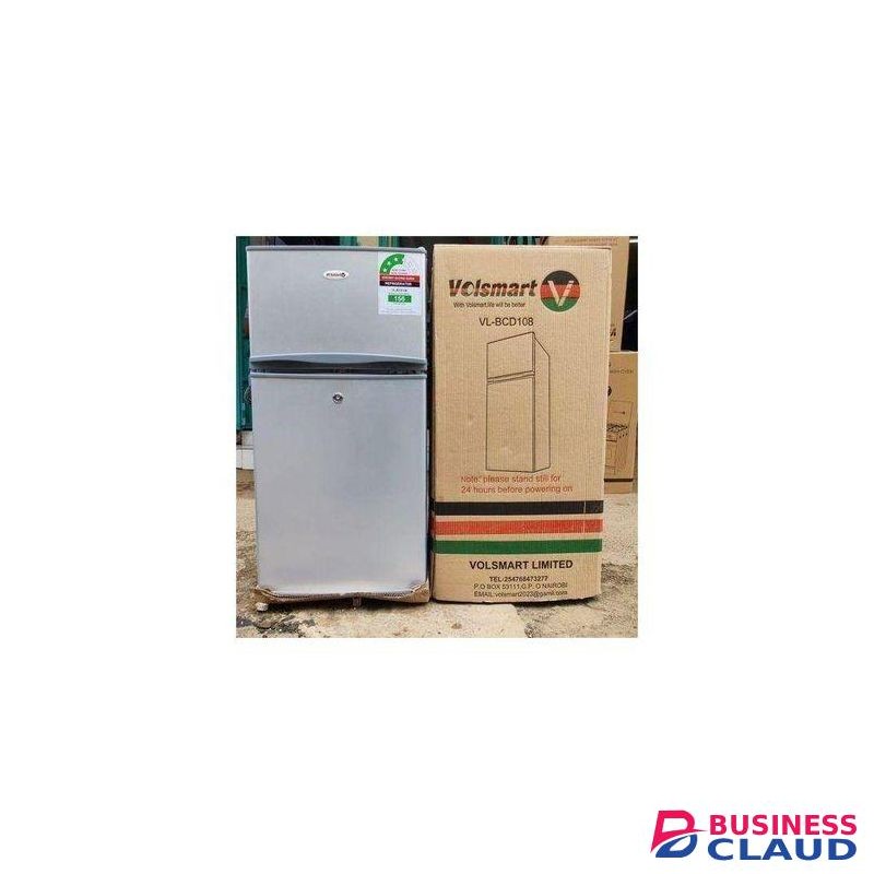 VOLSMART Fridge Double Door 108 Litres Plus Free Fridge Guard