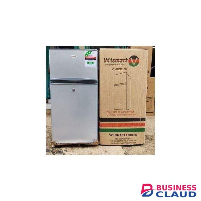 VOLSMART Fridge Double Door 108 Litres Plus Free Fridge Guard