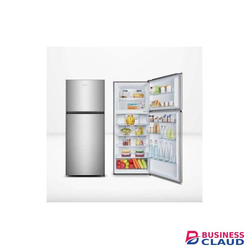 Hisense Fridge 424L Double Door Silver With Fridge Guard