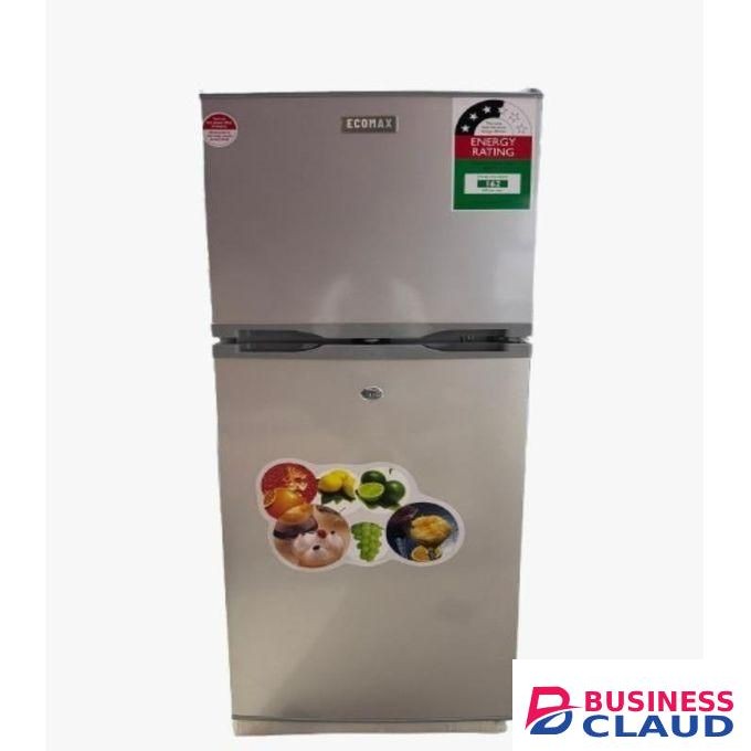 Ecomax 118L double door fridge with 3 year warranty on the compressor with a fridge guard