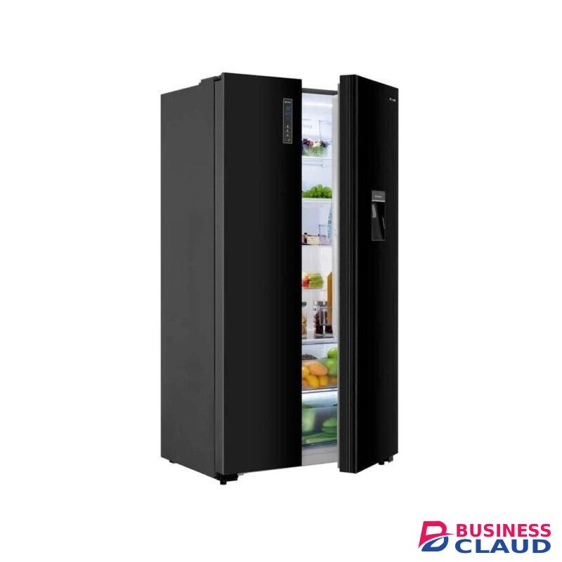 Hisense Fridge 549L Non frost Side by Side Black with Water Dispenser, Fridge Guard