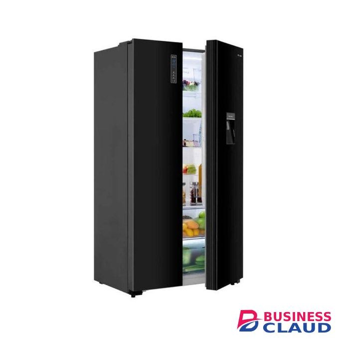 Hisense Fridge 549L Non frost Side by Side Black with Water Dispenser, Fridge Guard