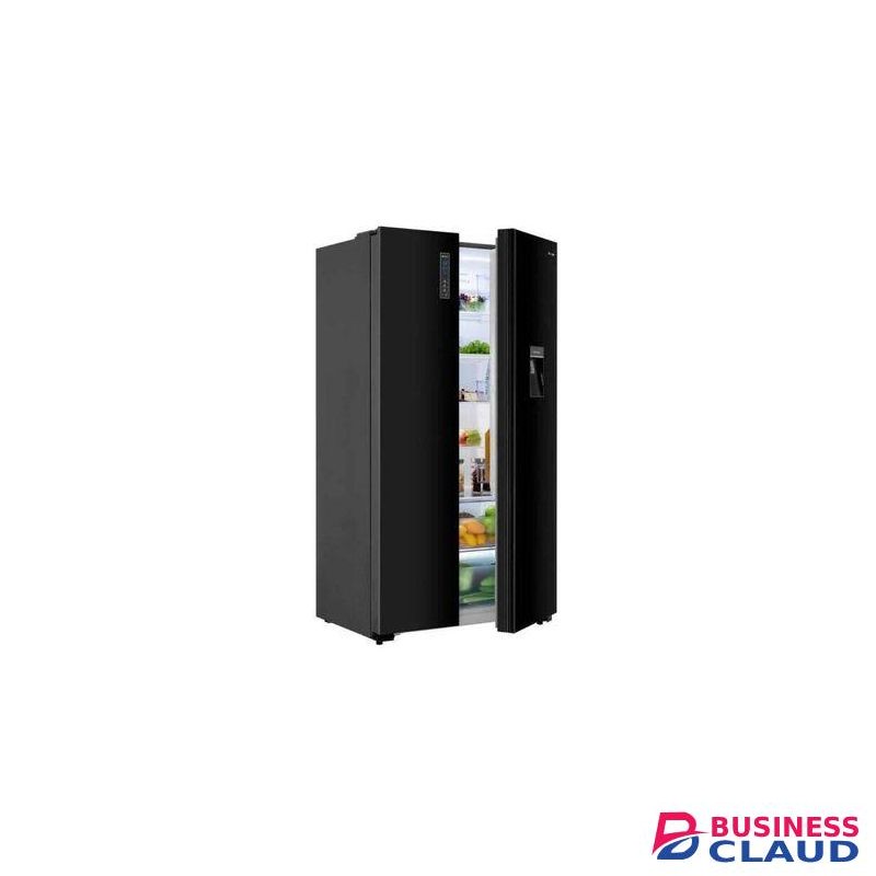 Hisense Fridge 549L Non Frost Side By Side Black With Water Dispenser, Fridge Guard & Extension