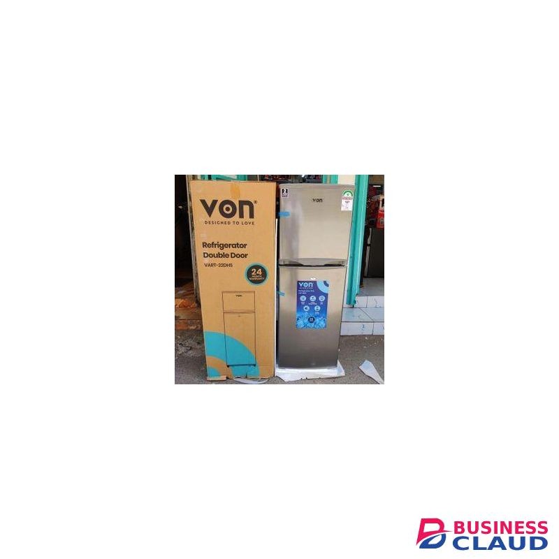 VON 138Litres Double Door Fridge PLUS FREE GIFT (FRIDGE GUARD)