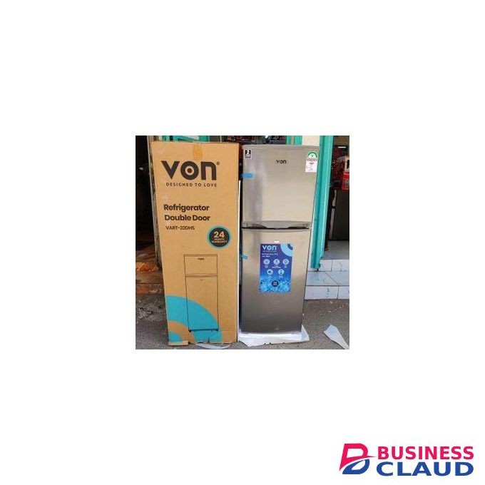 VON 138Litres Double Door Fridge PLUS FREE GIFT (FRIDGE GUARD)