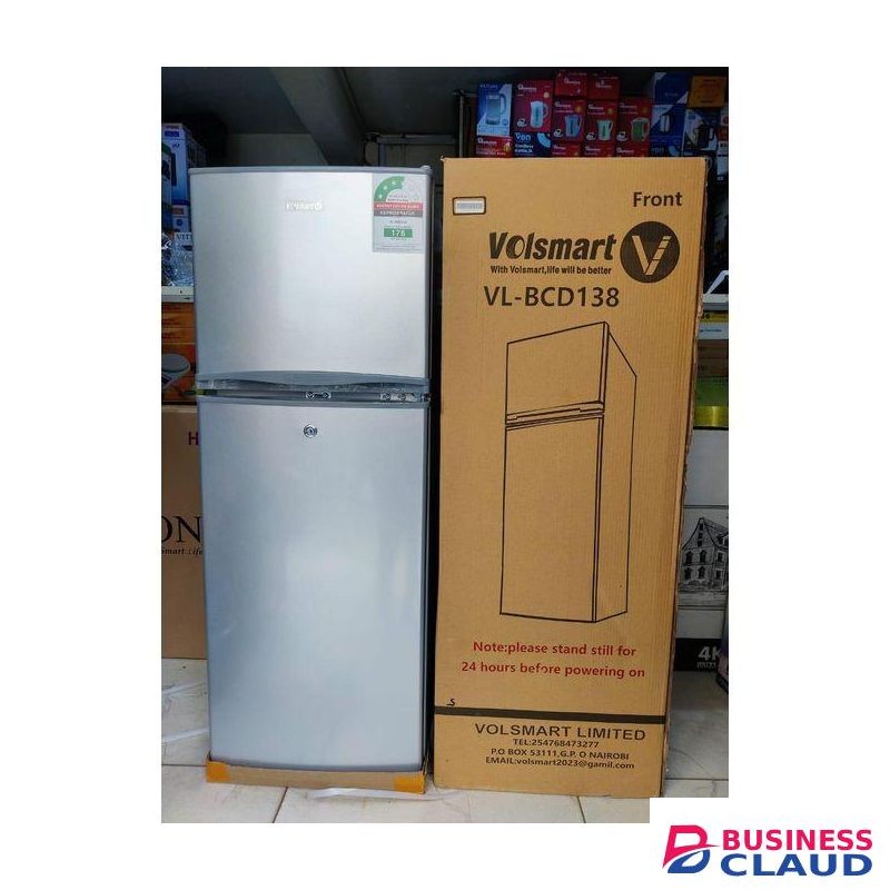 VOLSMART 138L Mini Double Door Fridge ,Direct Cool,Top Freezer +Free Fridge Guard+1Yr Warranty