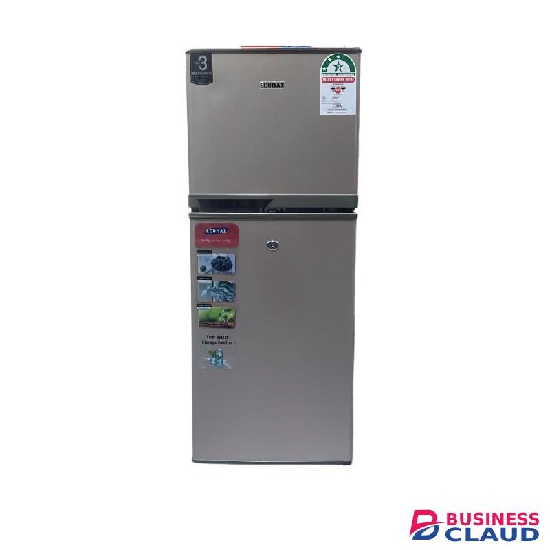 Ecomax 118L Double Door Fridge - Energy-Saving Cooling with Free Fridge Guard