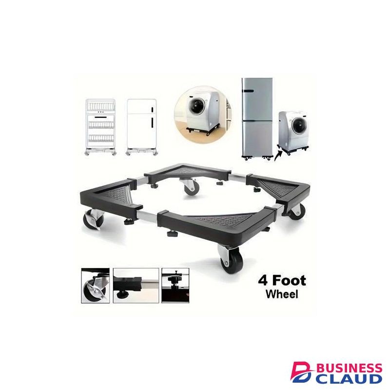 Detachable universal roller refrigerator base bracket, refrigerator handcart bracket, adjustable and extendable storage rack, suitable for home kitchens