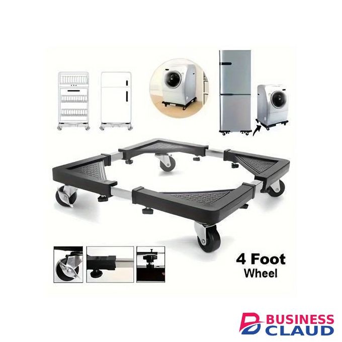 Detachable universal roller refrigerator base bracket, refrigerator handcart bracket, adjustable and extendable storage rack, suitable for home kitchens