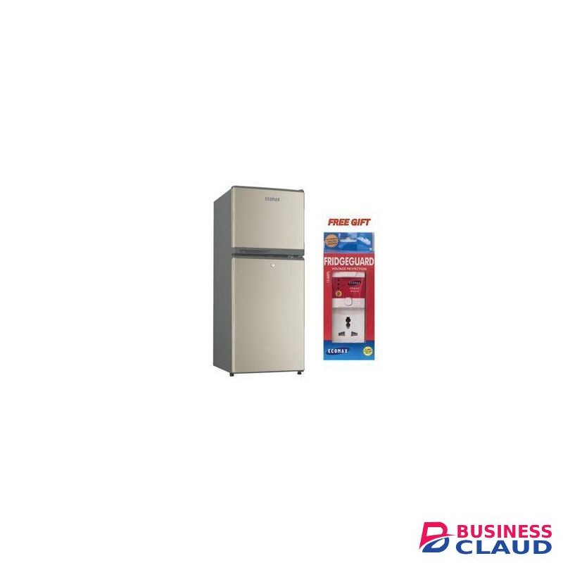Ecomax 118 liters large capacity Double door fridge Energy Efficient Saver with a free gift of power fridge guard 1yr Warranty