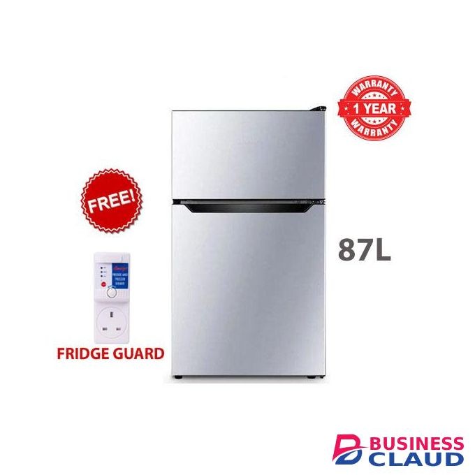 AILYONS ARF-87L Fridge,87L Capacity,Double Door ,Compact & Efficient,Silver+FREE FRIDGE GUARD